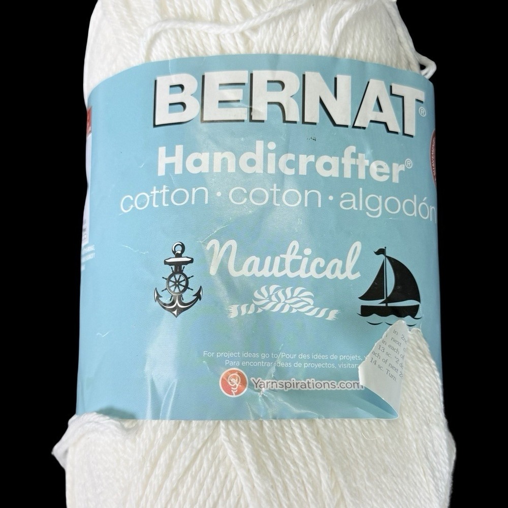1 BERNAT HANDICRAFTER in SAIL WHITE 608yds 12oz Cotton Yarn - Picture 6 of 8